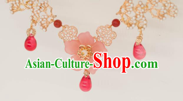 Traditional Chinese Court Necklace Ancient Palace Lady Handmade Necklet Accessories for Women