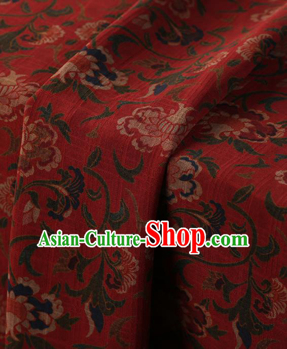 Chinese Traditional Silk Fabric Brocade Embroidered Fabric Dress Material Gambiered Canton Gauze