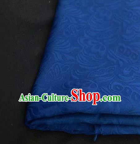 Chinese Royal Blue Brocade Palace Style Traditional Pattern Design Silk Fabric Chinese Fabric Asian Material