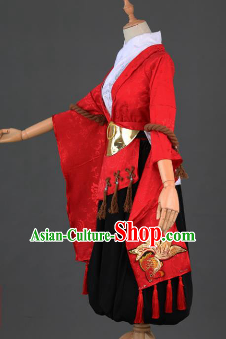 Ancient Chinese Cosplay Costume Chinese Shoes Traditional China Swordsman Clothing and Jewelry Accessories