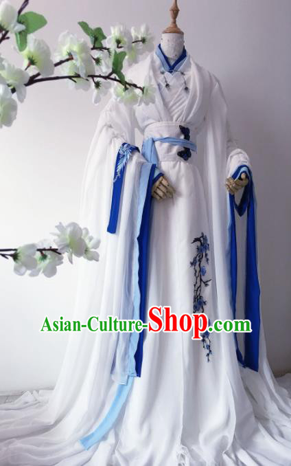 Traditional Chinese Cosplay Swordsman Hanfu Clothing Ancient Prince Costume for Men