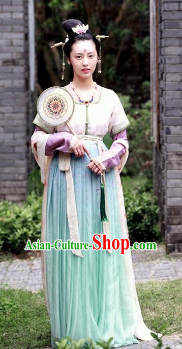 Ancient Chinese Tang Dynasty Princess Replica Costumes Traditional Hanfu Dress Complete Set