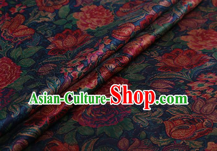 Chinese Traditional Silk Fabric Brocade Embroidered Fabric Dress Material Gambiered Canton Gauze