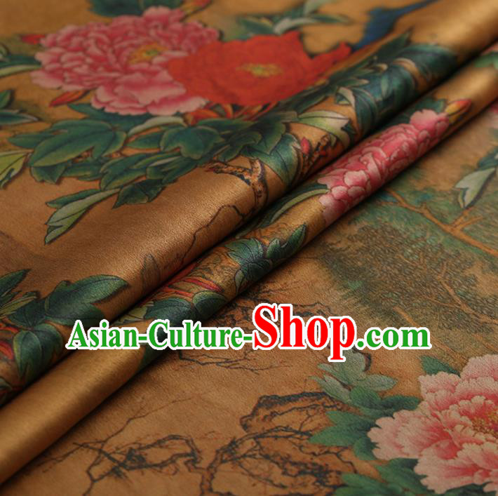 Chinese Traditional Silk Fabric Brocade Embroidered Fabric Dress Material Gambiered Canton Gauze