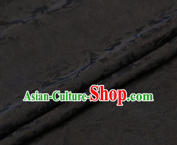 Chinese Traditional Cheongsam Silk Drapery Gambiered Guangdong Gauze Fabric Palace Peony Pattern Satin Plain