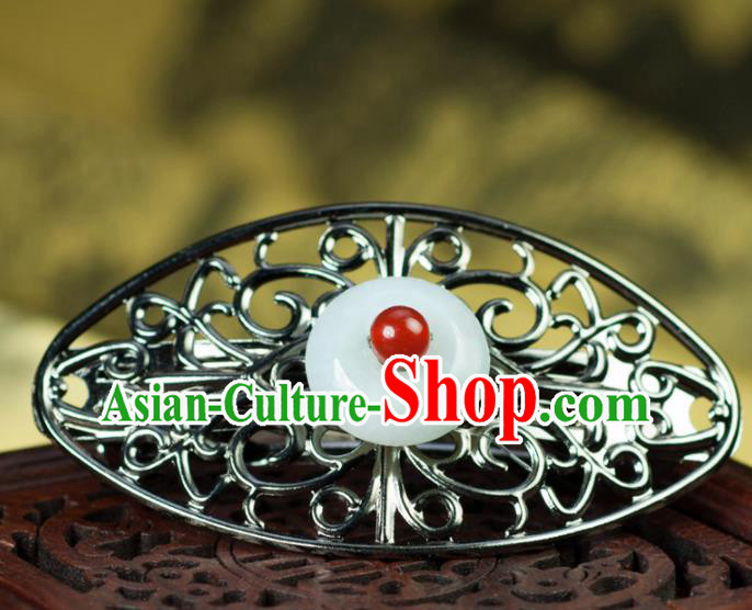 Chinese Traditional Hanfu Jade Hair Claw Hair Accessories Ancient Classical Hairpins for Women