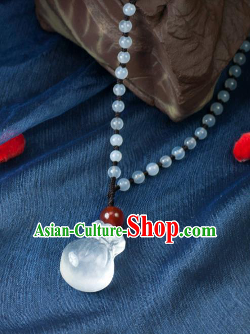 Chinese Traditional Jewelry Accessories Ancient Hanfu Jade Lucky Bag Necklace for Women