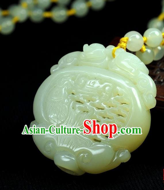 Chinese Traditional Jewelry Accessories Jade Sculpture Sachet Craft Handmade Jadeite Pendant