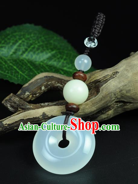 Chinese Traditional Jewelry Accessories Jade Craft Handmade Jadeite Pendant