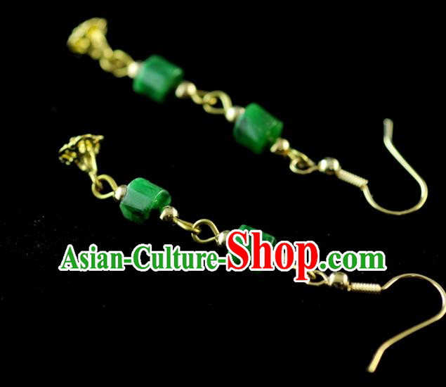 Chinese Ancient Jewelry Accessories Jade Hairpins Headwear Headdress Hanfu Necklace Earrings for Women