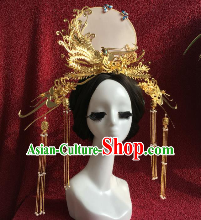 Chinese Traditional Palace Phoenix Coronet Ancient Bride Wedding Hair Accessories Hairpins for Women