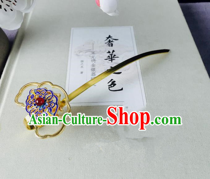 Chinese Classical Blueing Hairpins Wedding Hair Accessories Traditional Ancient Hair Clip for Women