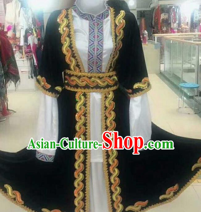 Chinese Traditional Folk Dance Costumes Uigurian Minority Dance Clothing for Men