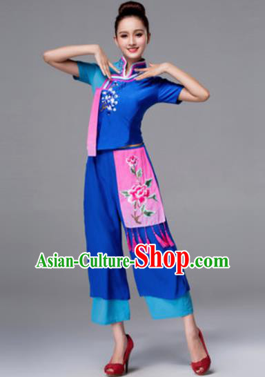 Traditional Chinese Folk Dance Dress Stage Performance Yangko Dance Costumes for Women