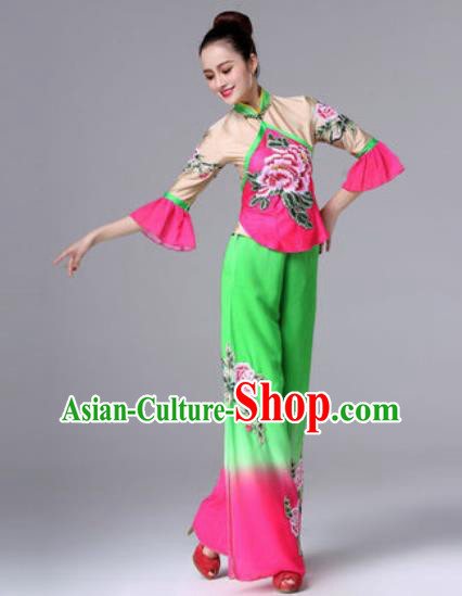 Traditional Chinese Classical Dance Clothing Yangko Dance Costume for Women