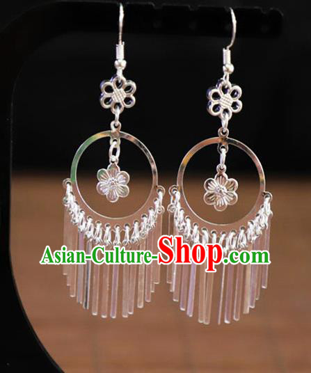 Chinese Traditional Miao Nationality Jewelry Accessories Wedding Earrings for Women
