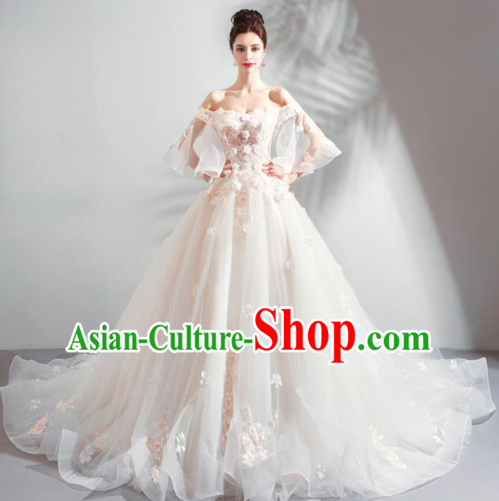 Handmade Top Grade Princess Mullet Wedding Dress Fancy Wedding Gown for Women