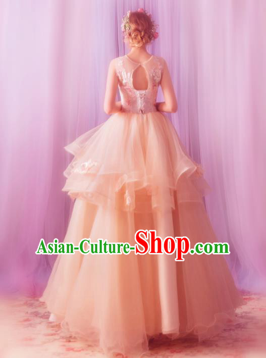 Top Grade Handmade Compere Costume Catwalks Veil Formal Dress for Women