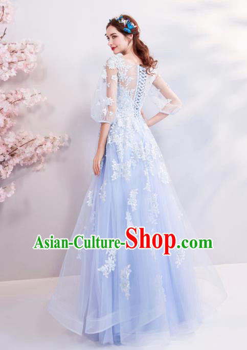 Top Grade Compere Costume Handmade Catwalks Bride Lilac Formal Dress for Women