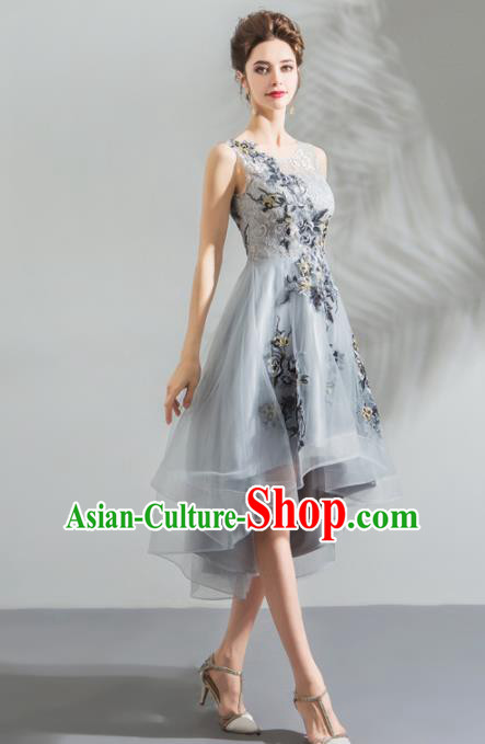 Top Grade Handmade Compere Costume Catwalks Veil Formal Dress for Women