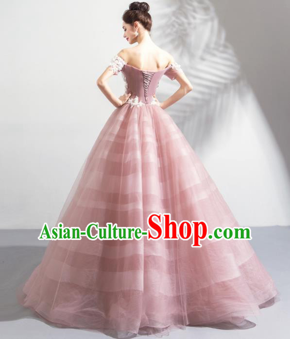 Top Grade Handmade Compere Costume Catwalks Veil Formal Dress for Women