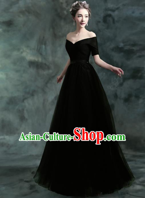 Top Grade Purple Veil Evening Dress Compere Costume Handmade Catwalks Angel Full Dress for Women