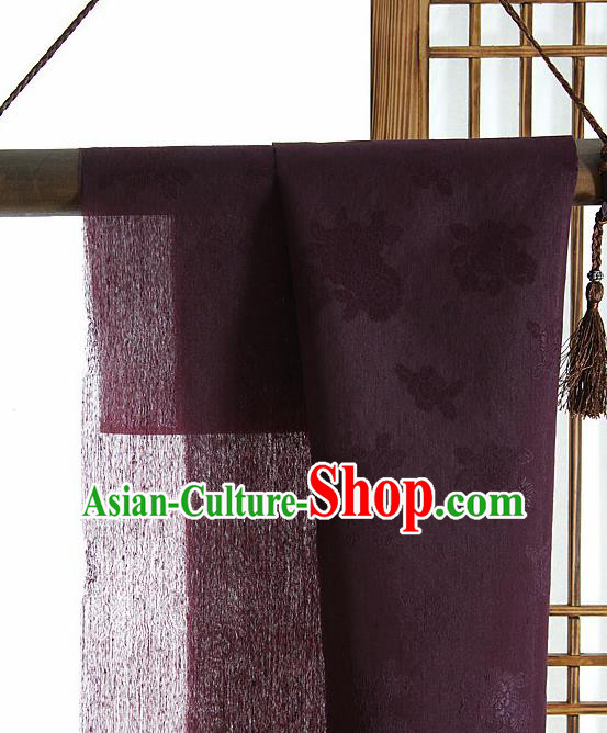 Asian Korean Traditional Amaranth Tough Silk Fabric Hanbok Silk Material