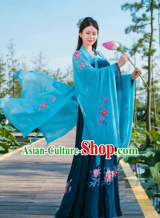 Chinese Traditional Tang Dynasty Palace Lady Historical Costumes Ancient Princess Hanfu Dress for Women