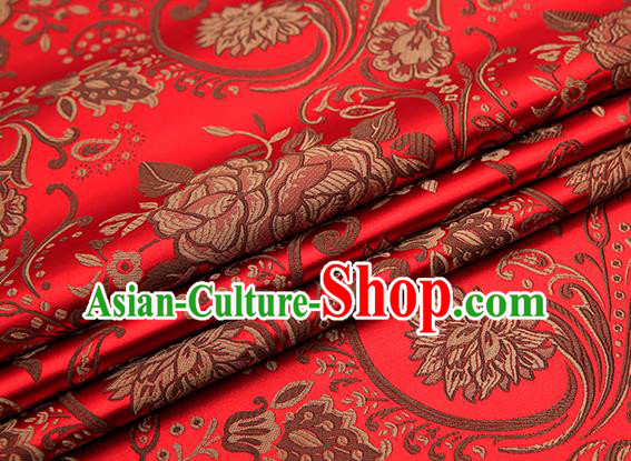 Chinese Traditional Flower Silk Fabric Brocade Embroidered Fabric Dress Material