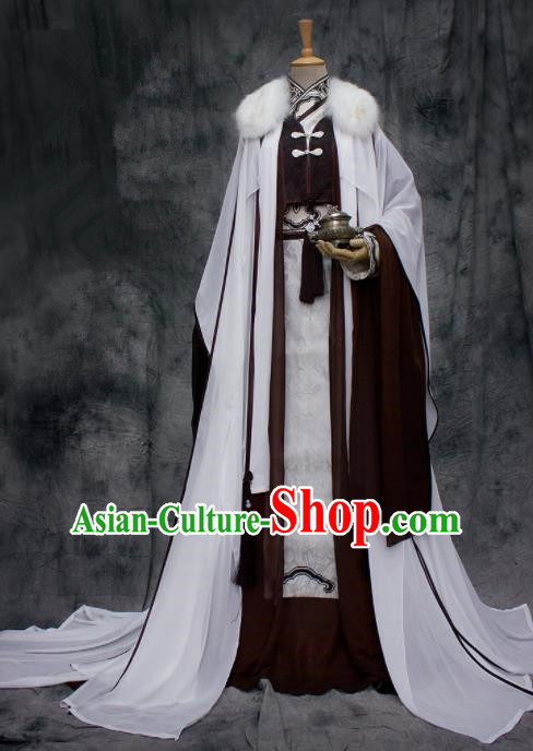 Chinese Ancient Swordsman Costumes Traditional Cosplay Nobility Childe Hanfu Clothing for Men