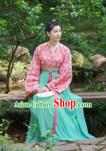 Traditional Chinese Tang Dynasty Young Lady Hanfu Dress Ancient Nobility Lady Embroidered Costumes for Women