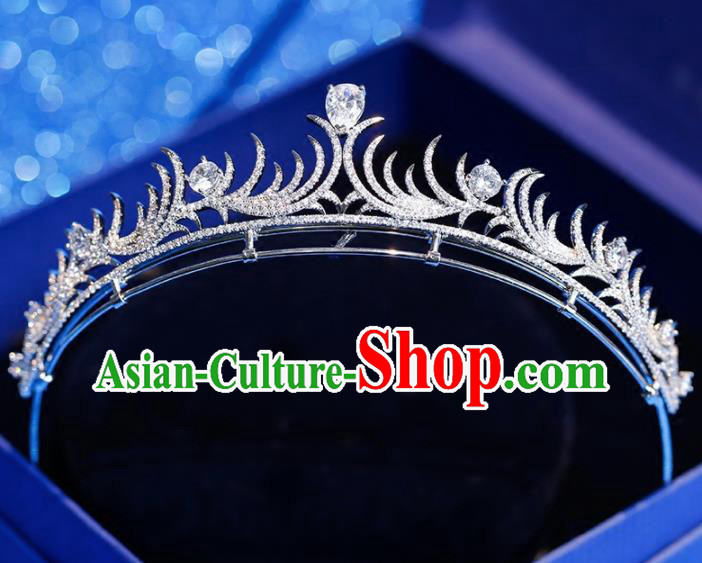 Top Grade Handmade Zircon Royal Crown Baroque Princess Hair Accessories for Women