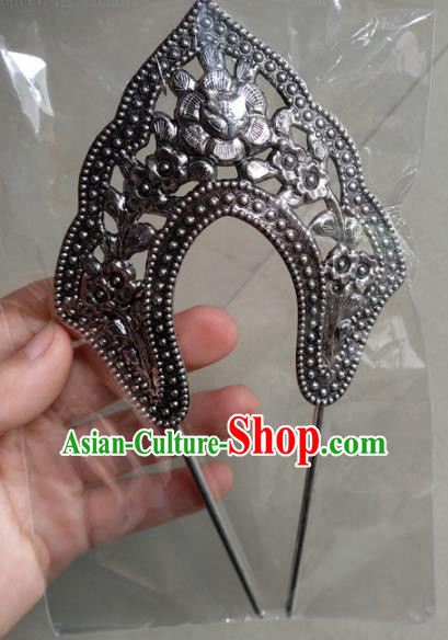 Chinese Ethnic Folk Dance Hair Accessories Traditional Dai Nationality Flowers Hairpins for Women