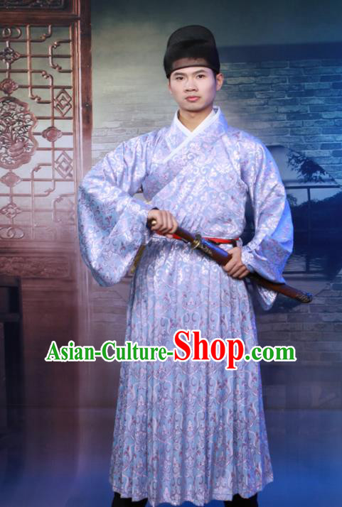 Chinese Ancient Swordsman Costumes Traditional Ming Dynasty Imperial Bodyguard Clothing for Men