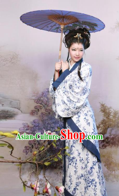 Ancient Chinese Traditional Costumes Han Dynasty Imperial Concubine Hanfu Dress for Women