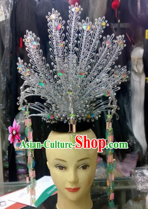 Chinese Classical Imperial Consort Hair Accessories Traditional Ancient Beijing Opera Phoenix Coronet for Women