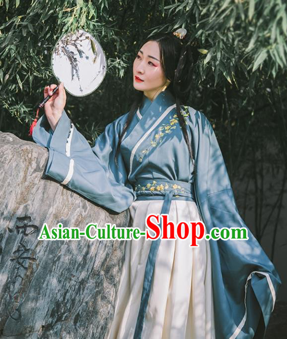 Chinese Han Dynasty Princess Hanfu Dress Ancient Drama Peri Embroidered Costumes for Women