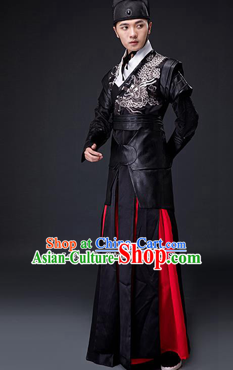 Chinese Ancient Ming Dynasty Blades Imperial Guards Embroidered Costumes for Men