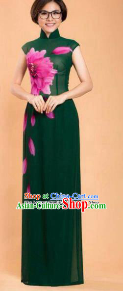 Asian Traditional Vietnam Ao Dai Costume Vietnamese Bride Cheongsam for Women