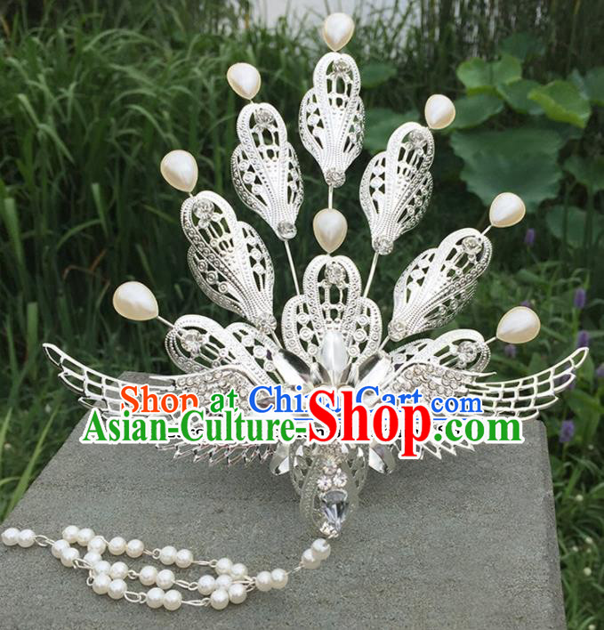 Chinese Ancient Tang Dynasty Princess Hair Accessories Pearls Phoenix Hairpins for Women