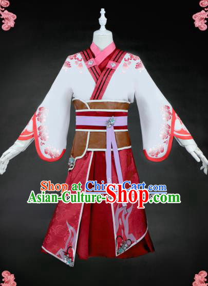 Chinese Traditional Cosplay Female Knight Costumes Ancient Swordswoman Clothing for Women