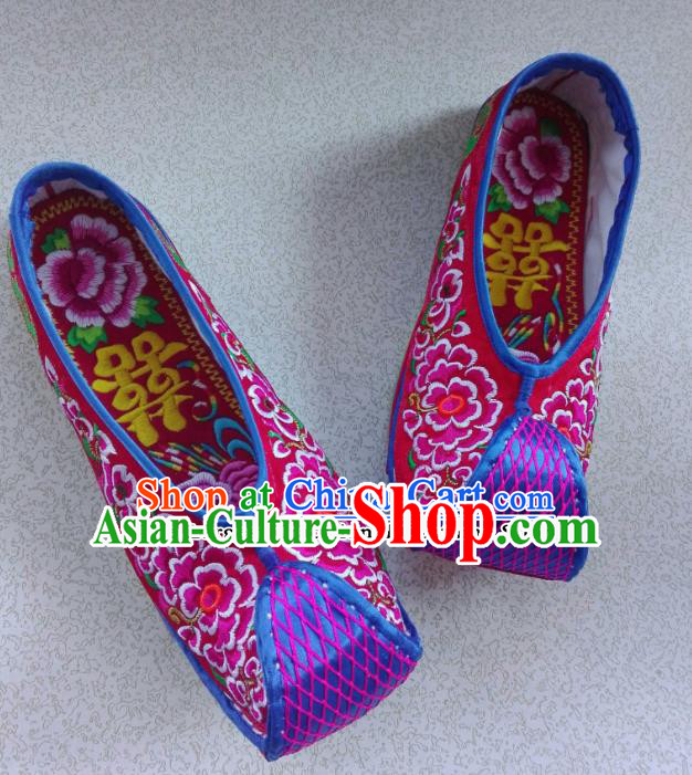 Chinese Traditional Hanfu Wedding Shoes Ancient Princess Embroidered Shoes Handmade Shoes for Women