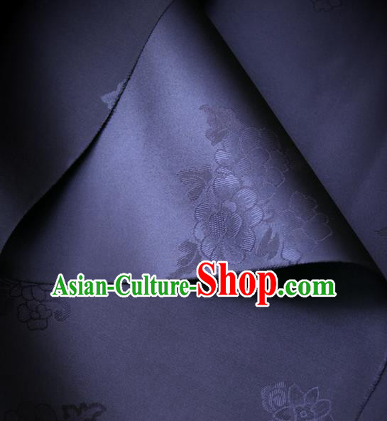Traditional Asian Cloth Drapery Brocade Korean Hanbok Palace Purple Satin Silk Fabric