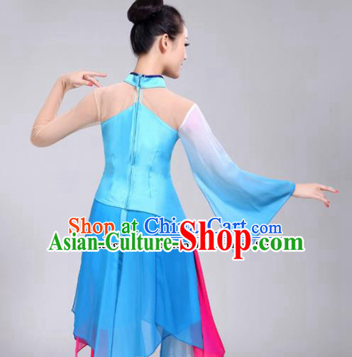 Chinese Traditional Folk Dance Costumes Classical Dance Umbrella Dance Dress for Women