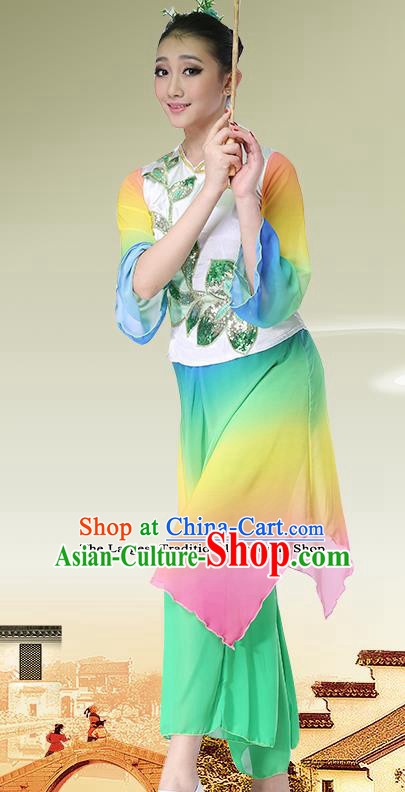 Chinese Traditional Folk Dance Dress Classical Dance Umbrella Dance Costumes for Women