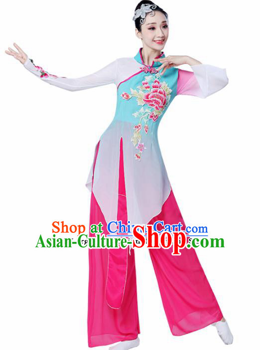 Chinese Traditional Folk Dance Dress Classical Dance Umbrella Dance Costumes for Women