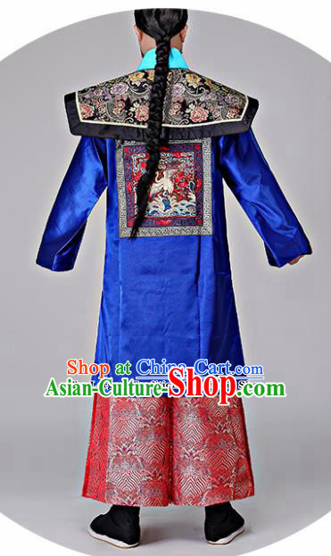 Traditional Chinese Qing Dynasty Royal Highness Costumes Ancient Drama Chancellor Clothing for Men