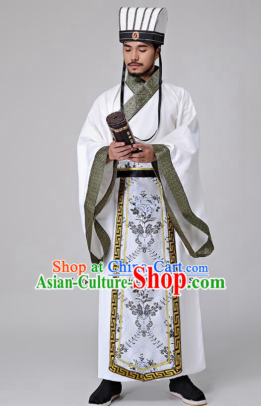 Traditional Chinese Han Dynasty Minister Costumes Ancient Drama Prime Minister Clothing for Men