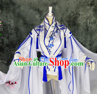 Traditional Chinese Cosplay Swordswoman Costumes Ancient Peri Hanfu Dress for Women