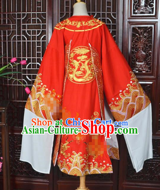 Traditional Chinese Beijing Opera Costumes Ancient Empress Red Dress for Adults